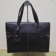 BALLY ハンドバック レザー シボ革 金具 ロゴ ブラック
