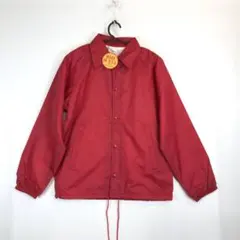 デッドストック 90s USA製 AUBURN コーチジャケット レッド 無地