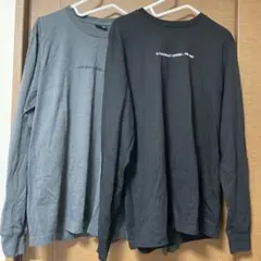【美品2枚セット】DIESEL ディーゼル コピーライト ロゴ刺繍 ロンT Lのサムネイル