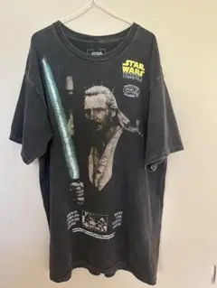 超レア！クワイガンジンビッグプリントtシャツスターウォーズエピソード1ムービーt