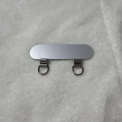 スマートフォンアクセサリー 金具 ストラップホルダー シルバー 2つ穴