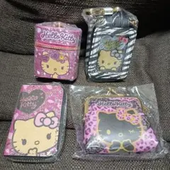 ハローキティ　ミニポーチ　キーケース　がま口　ヒョウ柄ピンク　ゼブラ柄
