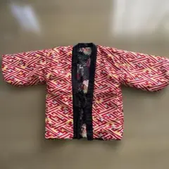 子供用半纏 幾何学模様 赤系