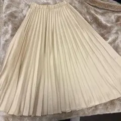 Demi-Lux BEAMS プリーツロングスカート アイボリー