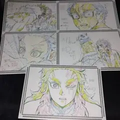 原画ポストカード 鬼滅の刃 無限列車編　煉獄杏寿郎　竈門炭治郎