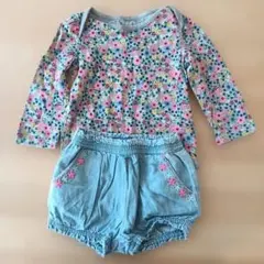 baby GAP ロンパースとデニムショートパンツのセット