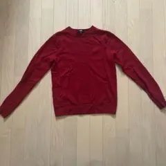 ユニクロ セーター 赤 100%カシミヤ レッド