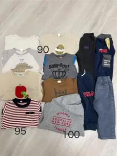 90cm、95cm、100cm子供服トレーナー、ズボン12点