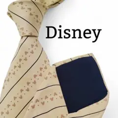 ディズニー ネクタイ ミッキーマウス ストライプ シルク