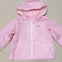80cm 新品未使用　ホットビスケッツ　ピンクの水玉模様ウインドブレーカー