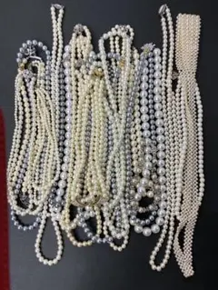 遺品整理 本真珠 パールネックレス シルバー ジュエリーまとめ売り