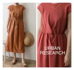 URBAN RESEARCH ウエストツイストワンピース レッド
