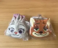 ズートピア フェイスがま口ポーチ ニック&ジュディ