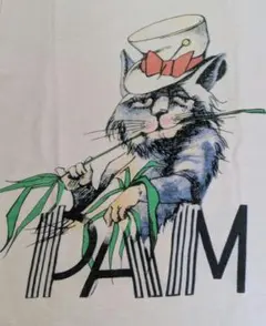 P.A.M. パム 猫のイラスト ブランドロコ Tシャツ リネン Mサイズのサムネイル