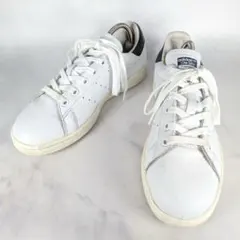ゲリラセール！adidas スタンスミス 白×ネイビー レザー スニーカー 23
