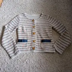 Mサイズ 多色ストライプ カーディガン