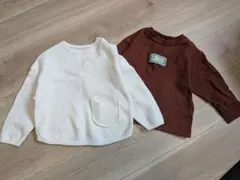 ザラ ワッフル ニット オーシャンアンドグラウンド トレーナー 95 100