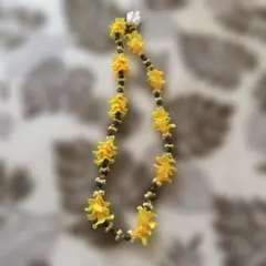 フラダンス用レイ 黄色 約100cm