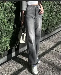 岡部あゆみさんコラボ ]ワイドストレートデニムパンツ