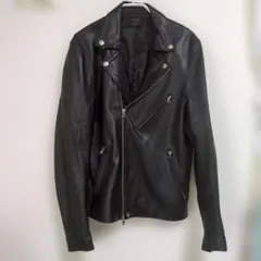 STUDIOUS 日本製 ラムレザー ダブルライダースジャケット L相当