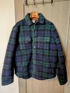 ブルックス・ブラザーズ　フリースジャケット ブラックウッチ柄