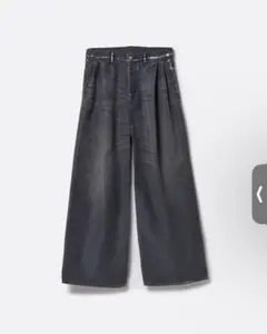 sublations 2TUCK WIDE DENIM PANTS サイズ1 2TUCK WIDE DENIM PANTS -ENTASIS -II-【FOILED WASH BLACK】 – SUBLATIONS