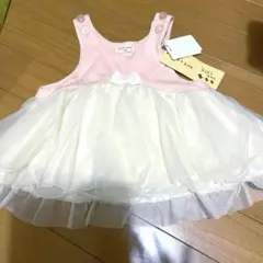 キッズズー☆チュール重ねトップス　新品未使用　90サイズ　女の子のサムネイル