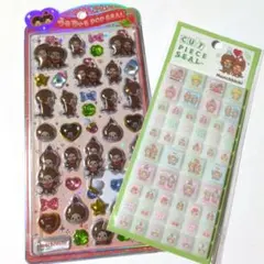 モンチッチ うるちゅるポップシール・カットピースシール 2種セット
