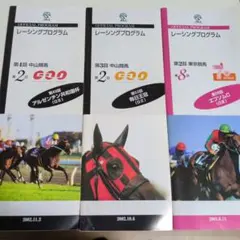 JRA競馬 旧型レーシングプログラム関東重賞現地セット