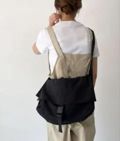 canal jean エルマール　メッセンジャーバッグ　ブラック