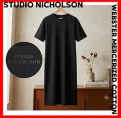 STUDIO NICHOLSON✨Tシャツ ワンピース　半袖　ロゴ　ブラックのサムネイル