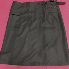 腰巻きエプロン　ポケットたくさんエプロン　黒エプロン　カフェエプロンのサムネイル