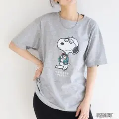 PEANUTS スヌーピー SMARTY PANTS Tシャツ　グレーMサイズ
