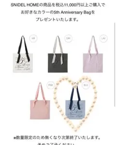 スナイデルホーム　5thAnniversaryBag ノベルティ　トートバッグ