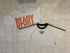 ダンス　Tシャツ 2点セット　ショート丈　クロップド丈　ヘソだし