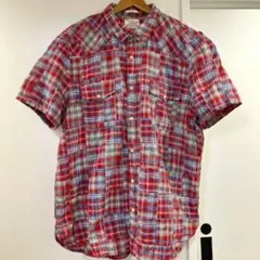 Lucky Brand パッチワーク 半袖シャツ XXLのサムネイル