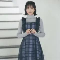 新品タグ付⭐︎tocco closet バックレースアップシアーチェックワンピース