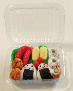 ハンドメイドミニチュア　ミニチュアフード　お弁当　おにぎりセット