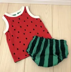 スイカ柄 ベビー服 セットアップ 80cmのサムネイル