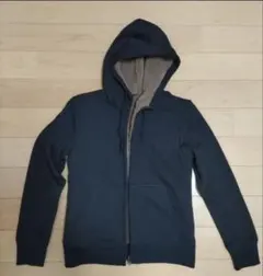 UNIQLO 裏ボア スウェット フルジップパーカ　ネイビー　S パーカー