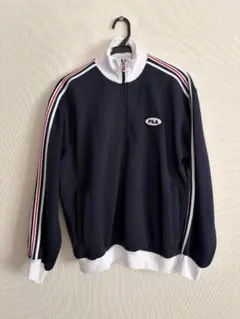 FILA ハーフジップ裏起毛スウェット トレーナー ネイビー