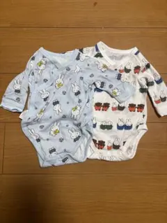 UNIQLO ミッフィー 長袖ボディスーツ 2枚セット 60
