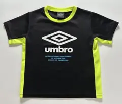 umbro アンブロ 半袖Tシャツ ブラック×ライムグリーン　120