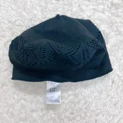 〈 センスオブプレイス 〉レース 帽子 ベレー帽 ブラック かわいい レディース