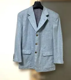 クリスチャンディオール　シルク　水色系ジャケット　メンズ　テーラードジャケット