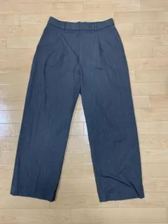 UNIQLO タックワイドパンツ グレー XLサイズ