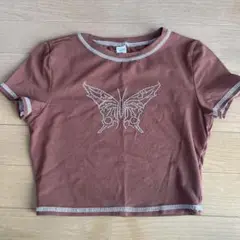 SHEIN 子ども　半袖　Tシャツ　ブラウン　14Y