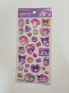 マイメロディ & クロミ　ポップデコパーティー　ラメきらクリスタルシール