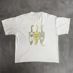 1995年 Bob Harrison “3匹の猫” 両面プリントTシャツ
