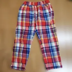 moujonjon チェック柄 ロングパンツ